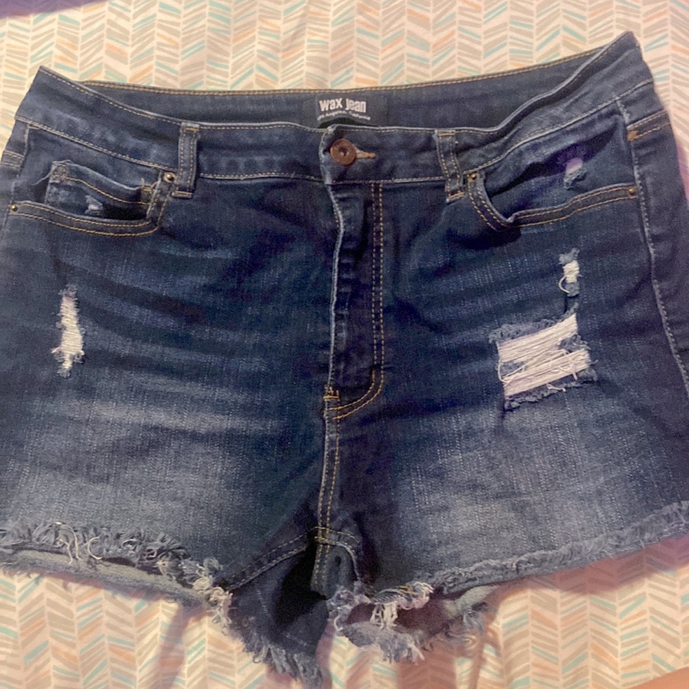 Dark jean shorts